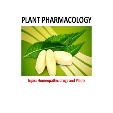 Plant Pharmacology