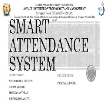smart attendance system that detects multiple faces | PPT
