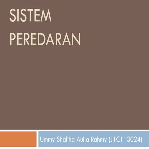 Ppt pik sistem peredaran