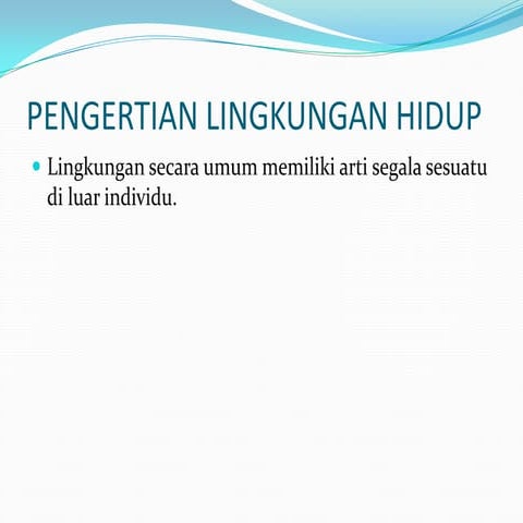 PENDIDIKAN LINGKUNGAN HIDUP