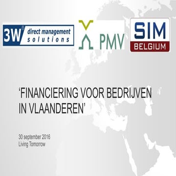 Financiering voor bedrijven in Vlaanderen