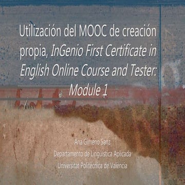 Ejemplo de buenas práctica en la enseñanza de inglés para fines especificos