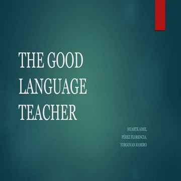 The Good Language Teacher