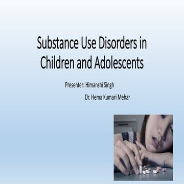 substance use in children and young adults