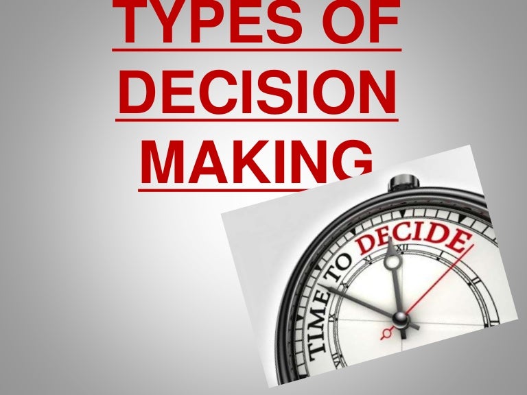 Types of Decision making