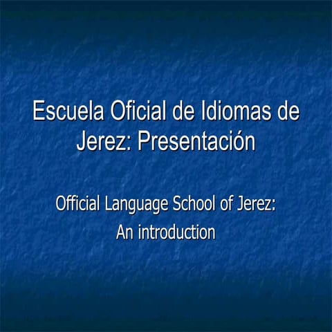 Introduction of EOI Jerez