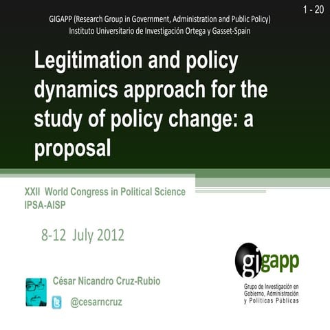 Legitimation and Policy Dynamics Approach | PPT