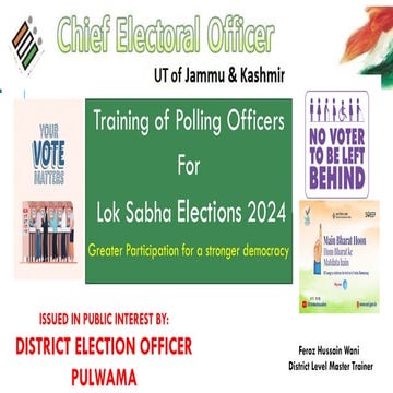 PPT PRESIDING OFFICERS for Lok Sabha Elections 2024