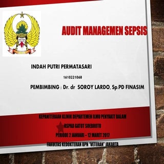 Audit Sepsis : Case Report