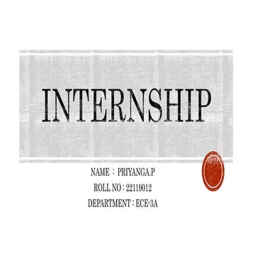 PPT about basic format for attending exams based on internship