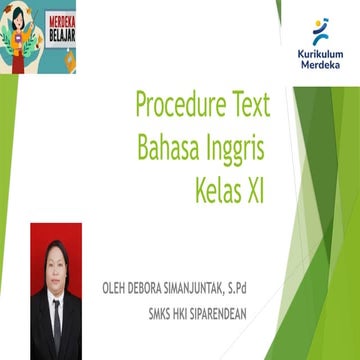 PPT Procedure Text Bahasa Inggris Kelas XI .pptx