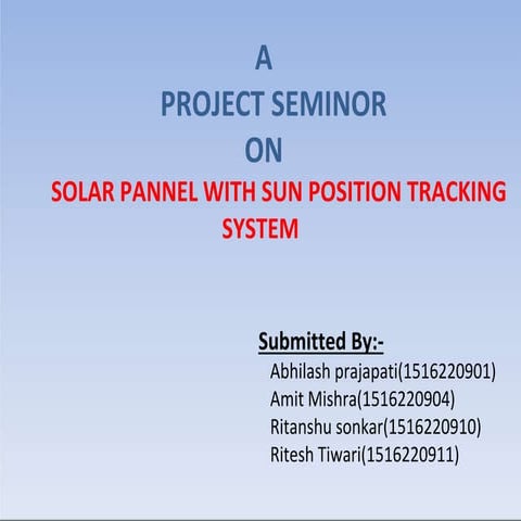 solar tracking  system ppt