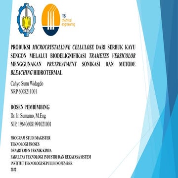 microcrystalline cellulose from sengon wood