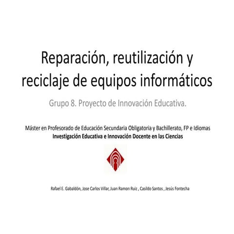 Proyecto Innovación Docente