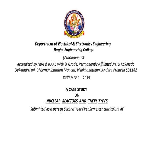 POWER SYSTEMS PPT OF NUCLEAR REACTORS AND THEIR TYPES | PPT