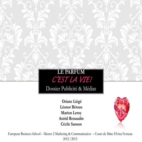 Publicité & Media - Etude de Cas Christian Lacroix Parfum C'est La Vie 