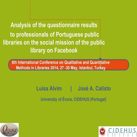 Analysis of the questionnaire results to professionals of Portuguese public l...