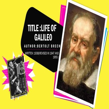 the life of galileo by elsa zahir and rabia afridi