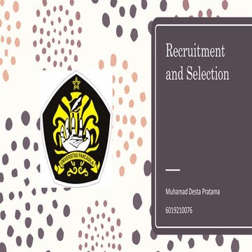 Recruitment And Selection Pptx