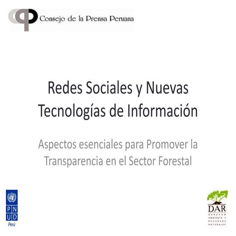 Redes Sociales y TIC para fomentar la Transparencia