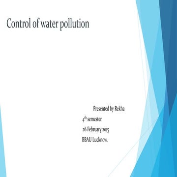 water pollution control and measurment