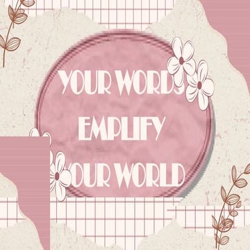 YOUR WORDS EMPLIFY YOUR WORD :READING AND WRITING SKILLS