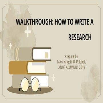 PowerPoint Presentation that is crucial in writing a research for Senior High...