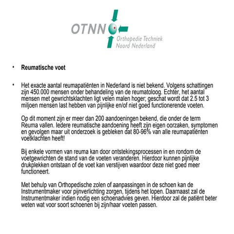 PPT Reumatische Voet