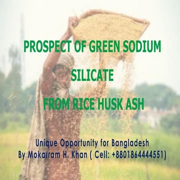 PROSPECT OF GREEN SODIUM SILICATE FROM RICE HUSK ASH | PDF