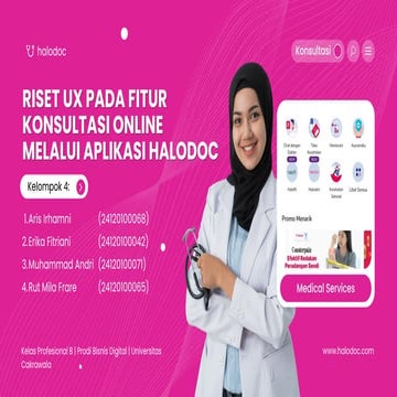 PPT Riset UX Aplikasi Halodoc Sub Fitur Konsultasi | PDF