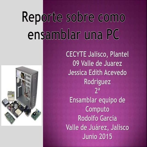 Reporte de ensamble de PC
