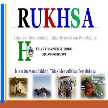 BAB 9_Rukhsah dalam Beribadah.pptx kelas VII | PPTX