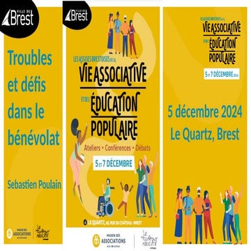 Troubles et défis dans le bénévolat - "Assises brestoises de la Vie Associative et de l’Éducation Populaire" - 7 décembre