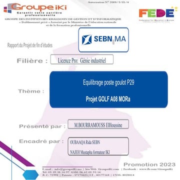 PPT SEBN BOURRAMOUSS GAO8 MORA.pptx optimisation d'un poste goulot d ...