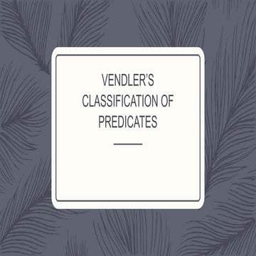 semantics vendler's classification