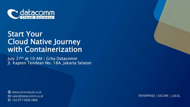 Start Your Cloud Native Journey with Containerization