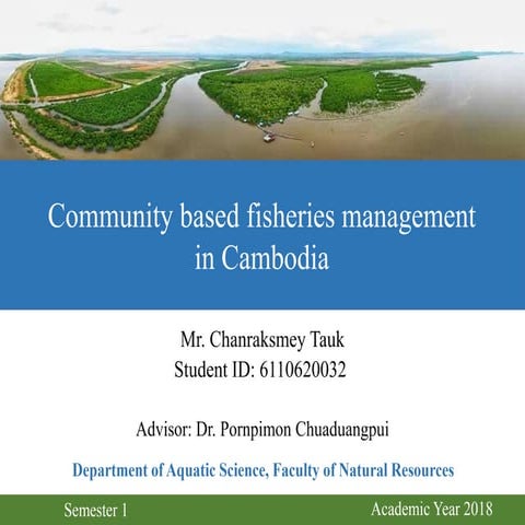 Community based fisheries management in Cambodia. | PPTX