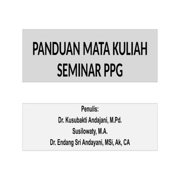 PPT Materi Seminar PPG Angkatan 2022/2023 | PPTX