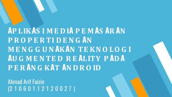 Aplikasi Media Pemasaran Properti dengan menggunakan Teknologi Augmented Real...