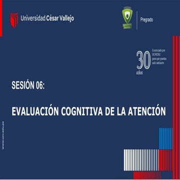 PPT Sesión 6 Evaluación cognitiva de atención 2022.ppt