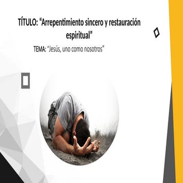 El arrepentimiento sincero y restauración personal