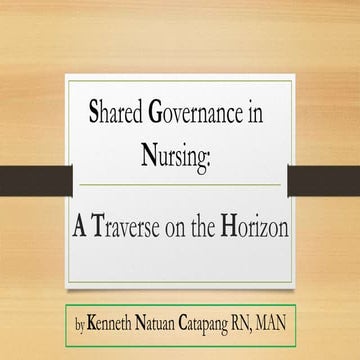Shared Governance in Nursing