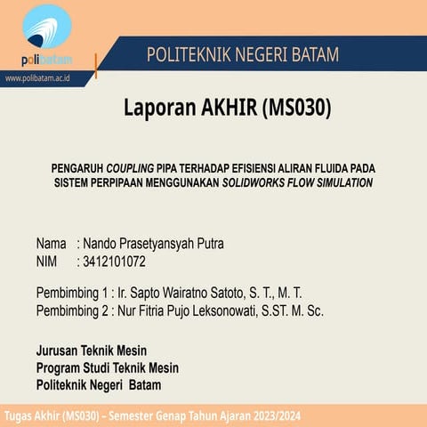 PPT Flow simulation Coupling  Nando P Putra.pptx