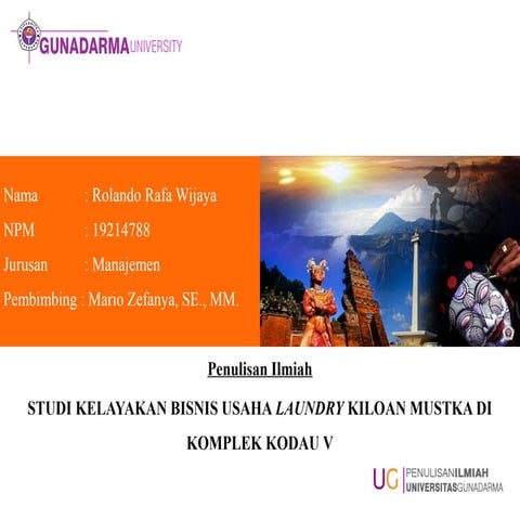 STUDI KELAYAKAN BISNIS USAHA LAUNDRY KILOAN DI KOMPLEK KODAU V