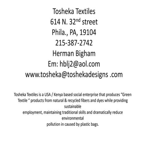 Tosheka Textiles