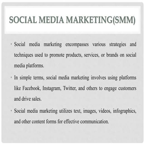 Best Social Media Marketing course in Jalandhar | PPTX