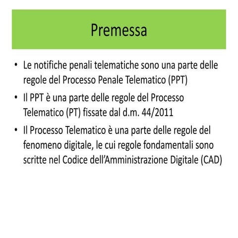 Verso il Processo penale telematico