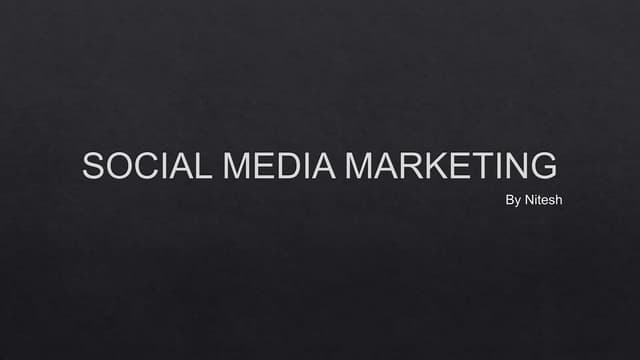 Ppt social media