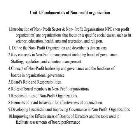 PPTS ON Fundamentals of Non –profit organization.pptx