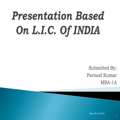 Ppts on summer internship of lic